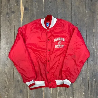 Buy Champion Bomber Jacket USA College Sports Varsity Coat, Red, Mens Large • 32£