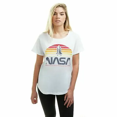 Buy Official NASA Ladies Sunset T-shirt White S - XL • 13.99£