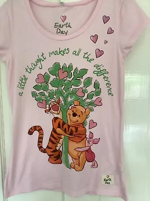 Buy Disney Dtore Winnie The Pooh Earth Day Womens T-shirt Size 10 • 4£