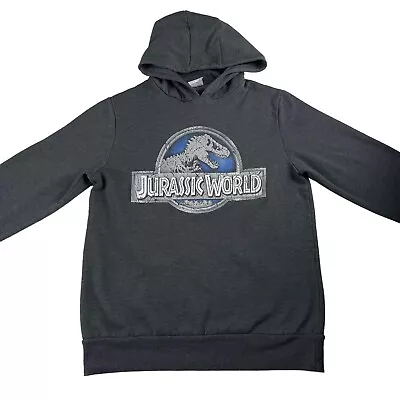 Buy Jurassic World Grey Pullover Hoodie Mens Medium Jurassic Park Movie Jumper • 17.95£