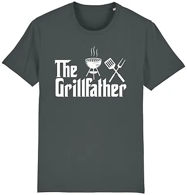 Buy The Grillfather T-Shirt Funny BBQ Barbecue Meat Lover Grill Cooking Gift Dad Him • 9.95£