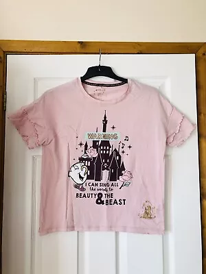 Buy New Ladies Disney Beauty & The Beast T-Shirt Top Size 4-6  Relaxed Fit Pyjama • 4.99£