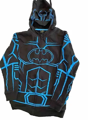 Buy DC Comics Batman Kids Large Mask Hood Full Zip Sweatshirt Cape Glow In Dark • 18.15£