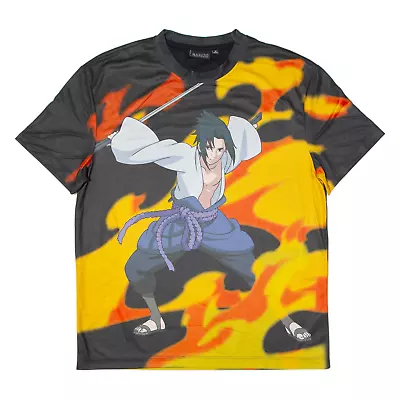 Buy NARUTO Sasuke Uchiha Mens T-Shirt Orange M • 9.99£