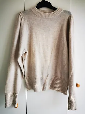 Buy H&M Womens Jumper 10-12 Cream S Soft Cosy Long Sleeved Christmas • 4.49£