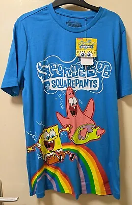 Buy Boys T-shirts SpongeBob Blue Squarepants Size 11-12years Chest 78cm New ! • 12.50£