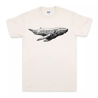 Buy Humpback Whale T Shirt Drawing Art Vegan Orca Blue Ocean Planet Mens Women Tee • 14.99£