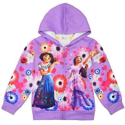 Buy Girls Kids Encanto Hoodies Zipper Hooded Coat Jacket Sweater Tops Gift Xmas New • 13.59£