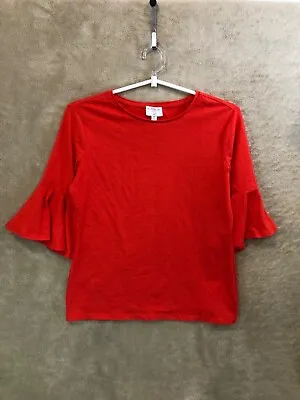 Buy Witchery Casual Blouse T-Shirt Top Size 14 Womens Red Short Sleeve • 13.01£