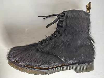 Buy Doc Dr. Martens Horsey Black Long Hair-on Boots Pony Hair Leather Rare Size 6uk • 255.76£