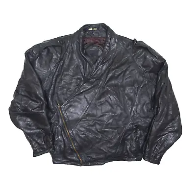 Buy Vintage MARIO ZARELLI Biker Leather Jacket Black 90s Mens M • 21.99£