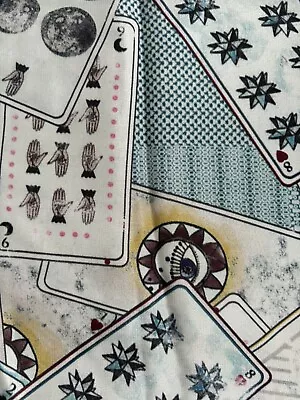 Buy And Other Stories Silk Square Scarf, Pale Blue, Mystical Card Motif, Unworn • 2.99£