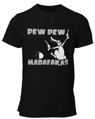Buy Pew Pew Madafakas T-shirt Funny Scrat Ice Age Inspired Mens Tee Black Size L  • 12.99£