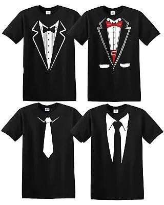 Buy Tuxedo Tie Fancy Dress Funny Gift Halloween T-Shirt Fun Party Father Day Tshirt • 9.99£