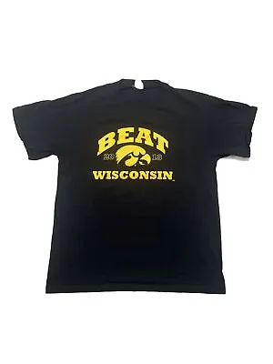 Buy Iowa Hawkeyes T-shirt Size Large NCAA College University Sports Vintage Jerzees • 15£