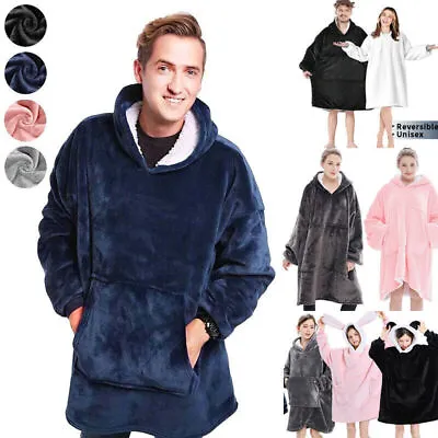 Buy Hoodie Oversized Blanket Oodie Sherpa Fleece Snoodie Extra Large Giant Hooded • 11.58£