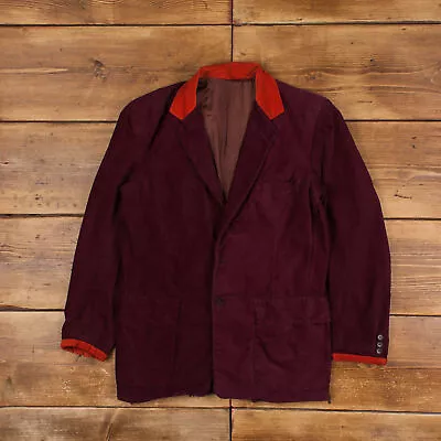 Buy Vintage McGregor Blazer Jacket S 50s Shoulder Pads USA Made Corduroy Purple • 17.49£
