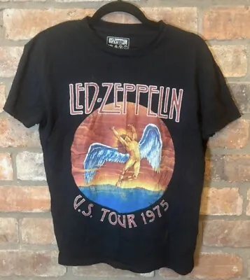 Buy Led Zeppelin T Shirt US Tour 1975 Icarus Rock Band Merch Tee Size XS Jimmy Page • 11.95£