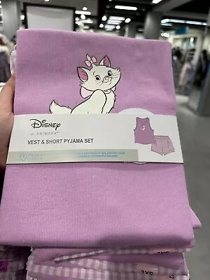 Buy Primark Disney Marie From Aristocats Vest And Shorts Ladies Pyjama Pyjamas Set • 20£