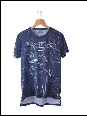 Buy Star Wars Mens Blue Round Neck Basic T-Shirt Size Large L ( Rogue One ) • 12.95£