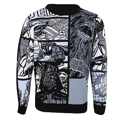 Buy Official Knitted Jumper -  Star Wars - Manga Panels Blue • 39.99£