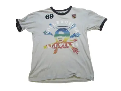 Buy Ringspun Allstars James Brown  T-Shirt  Vintage T-Shirt Grey & Black Size L • 74.95£