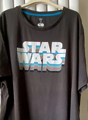 Buy M & S - MENS STAR WARS T-SHIRT SIZE  3XL - Nearly Black - Great Condition • 3.99£