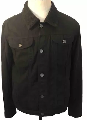 Buy Mens Boohoo Man Black Denim Jacket Size Medium  • 11.99£