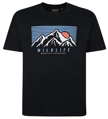 Buy Espionage Printed Tee Tshirt Plus Size Blue Black Mountain Wildlife 6XL • 19.99£