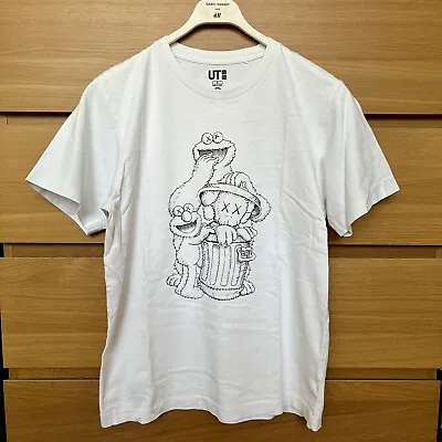 Buy Uniqlo X KAWS X Sesame Street T-Shirt White Size Small • 15£