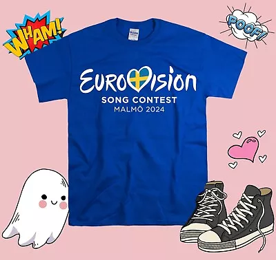 Buy Eurovision Song Contest MALMÖ 2024 T-Shirt Men Women Unisex Malmo EU SWEDEN EU1 • 11.95£