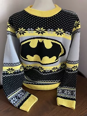 Buy Small 37  Batman Ugly Christmas Xmas Jumper / Sweater By Numskull - Gotham City • 29.99£