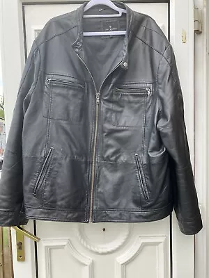 Buy Jeff Banks Gents Black Leather Jacket XXL Worn Only Twice • 45£
