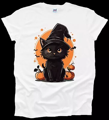 Buy Black Witches Cat Horror Halloween Spells Ghost Cute Boy Girl MESSAGE ME THE UK • 7.99£