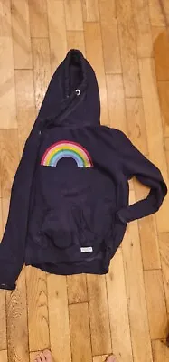 Buy Hari And The Gang XL Navy Thick Warm Hoodie With Rainbow • 17£
