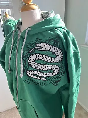 Buy Wizarding World Of Harry Potter Zip Hoodie Green Large Slytherin Embroidered Men • 28.42£