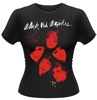 Buy Black Veil Brides Red Faces Ladies Fitted Black T-Shirt • 12.95£