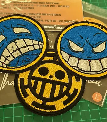 Buy One Piece Embroidery Patches, Ace Patches, Smiley Face, Cosplay Patches • 9.95£