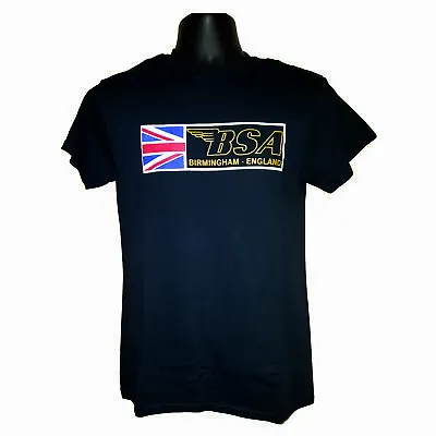 Buy BSA Birmingham England Union Jack Licensed T-Shirt Available In 7 Sizes NEW • 10.99£