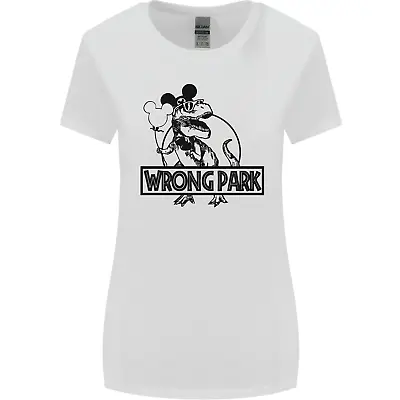 Buy Wrong Park Funny T-Rex Dinosaur Jurassic Womens Wider Cut T-Shirt • 8.75£