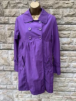 Buy Ladies Pilot Purple Shimmer Two-Tone Smart Coat Jacket UK 8 • 7.99£