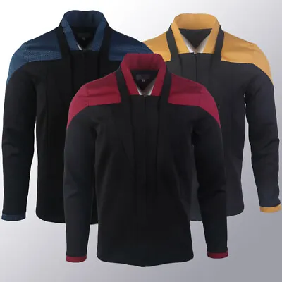 Buy For Picard 3 Red Geordi Gold Blue Dress Uniform Starfleet Jacket  Shirts Costume • 42£