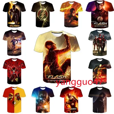 Buy Kids Adult Marvel The Flash 3D Casual Short Sleeve T-Shirt Tee Pullover Top Gift • 6.99£