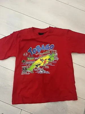 Buy Red Tobago Map T Shirt • 3.99£