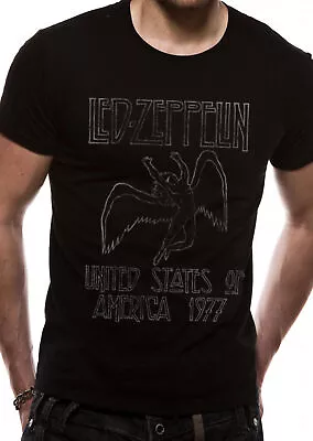 Buy Led Zeppelin US Tour 1977 Jimmy Page Rock Licensed Tee T-Shirt Men • 16.36£