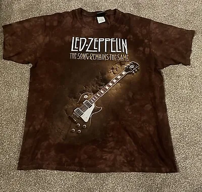 Buy Vintage Led Zeppelin The Song Remains The Same Liquid Blue 90’s T-shirt • 50£