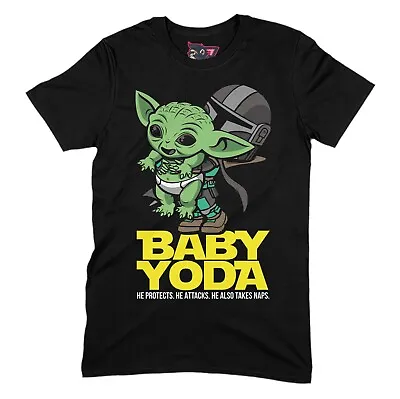 Buy Baby Yoda Star Wars T-Shirt | Kids Baby Gift For Him Fathers Day Christmas Dad • 14.99£