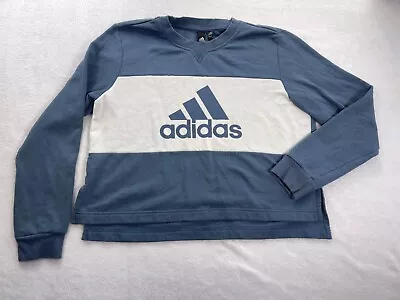 Buy Adidas Logo Crop Crewneck Sweatshirt Youth 12-14 Medium Athletic Wear • 3.91£