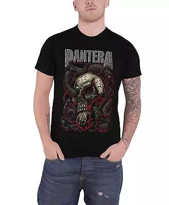 Buy Pantera T Shirt Serpent Skull Distressed Band Logo Official Mens New Black • 16.95£