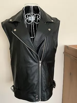 Buy Real Leather Sleeveless Biker Jacket • 49£